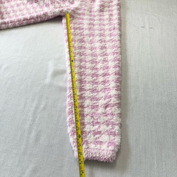 SKIMS Unisex Cozy Joggers in Petal Houndstooth Pink & White Loungewear Size L/XL - Picture 8 of 10